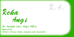 reka angi business card