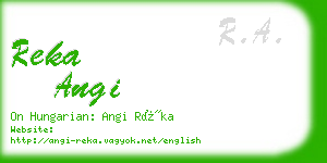 reka angi business card